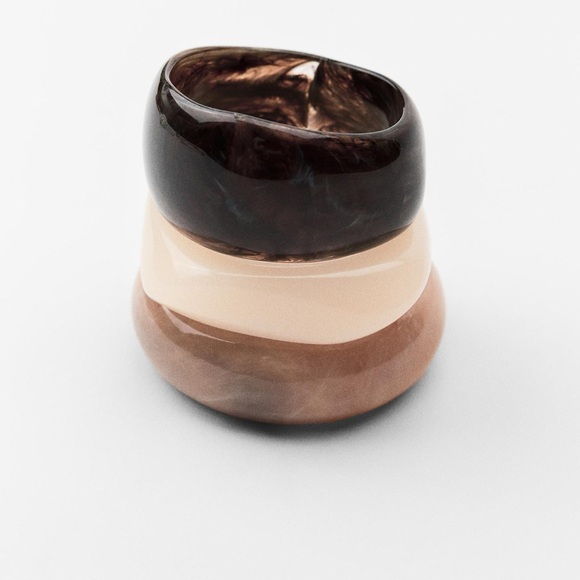 ZARA 3 PACK OF RESIN BRACELETS blogger favorite - Picture 4 of 8